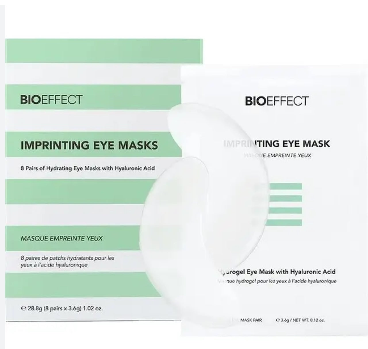 BIOEFFECT -IMPRESSION DE MASQUES POUR LES YEUX HYDROGEL (8 dans une boîte)